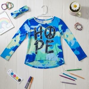 JUSTICE Girls Tie Dye Graphic Tee